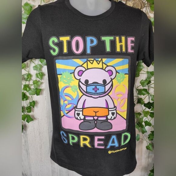 NWT Reason Brand Stop The Spread Shirt - Picture 5 of 7